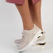 Beżowe skórzane sneakersy damskie S.BARSKI 22241