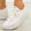 Białe sportowe buty damskie na platformie Lee Cooper 3465