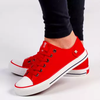 Czerwone trampki damskie Big Star Dd274339