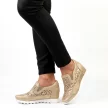 Złote ażurowane sneakersy damskie JEZZI SA170-9