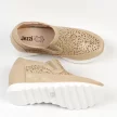 Złote ażurowane sneakersy damskie JEZZI SA170-9
