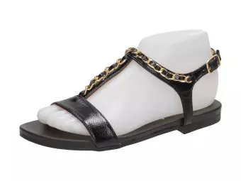 Czarne sandały damskie S.Barski 5541-57