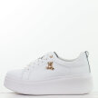 Białe skórzane sneakersy damskie na platformie Filippo Dp6246/25