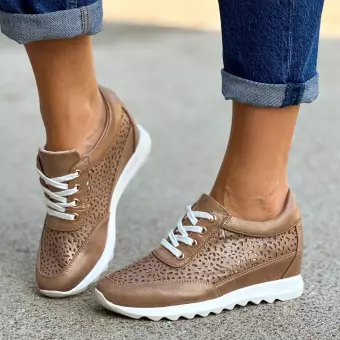 Złote sneakersy damskie M.Daszyński Sa170-8