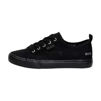 Czarne koronkowe tenisówki damskie Big Star Jj274064