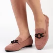 Różowe zamszowe loafersy, mokasyny damskie La.Fi 020DP-SU