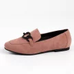 Różowe zamszowe loafersy, mokasyny damskie La.Fi 020DP-SU
