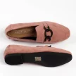 Różowe zamszowe loafersy, mokasyny damskie La.Fi 020DP-SU