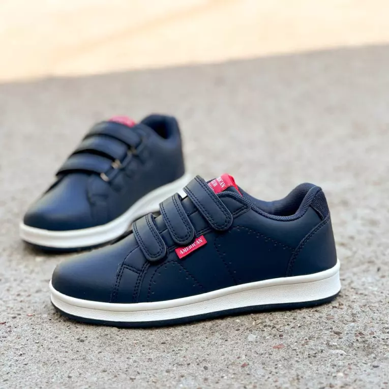 Granatowe sportowe buty dziecięce AMERICAN CLUB ES62/22