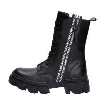 Czarne trapery damskie zimowe Navy Dot 50002