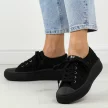 Czarne przewiewne trampki damskie Lee Cooper 1618l