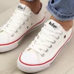 Białe tekstylne trampki damskie LEE COOPER 0875L