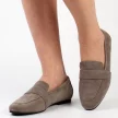 Szare zamszowe loafersy, mokasyny damskie La.Fi 017G-SU