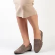 Szare zamszowe loafersy, mokasyny damskie La.Fi 017G-SU
