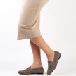 Szare zamszowe loafersy, mokasyny damskie La.Fi 017G-SU