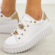 Białe sneakersy damskie Jezzi News 4756