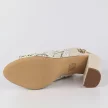 Beżowe sandały damskie na słupku SERGIO LEONE SK871