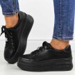 Czarne licowe skórzane sneakersy damskie T.Sokolski 239