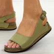 Khaki2 skórzane sandały damskie T.Sokolski 306