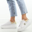 Białe skórzane sneakersy damskie na platformie Filippo Dp6058/25