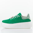 Zielone zamszowe skórzane sneakersy damskie Vinceza 89104