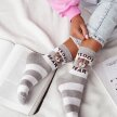 Skarpetki damskie TEDDY BEAR/PASKI 1143 gr/wh