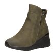 Botki damskie na koturnie JEZZI 2131-6 KHAKI
