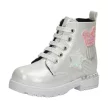 Srebrne botki dla dziewczynki NAVY DOT 61060