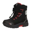 Czarne śniegowce dziecięce dla chłopca z membraną AMERICAN CLUB SOFTSHELL HL27/22 BK/RD