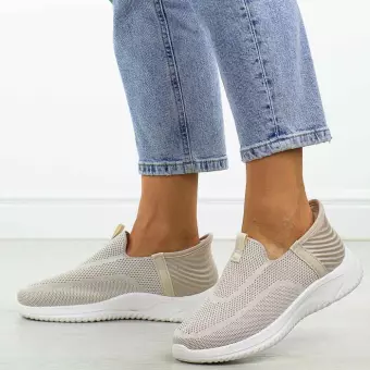 Beżowe sportowe buty damskie Potocki 01312