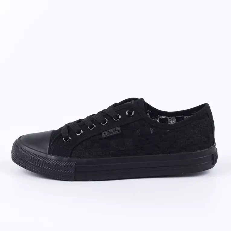 Czarne koronkowe trampki damskie BIG STAR LL274072