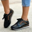 Czarne sneakersy damskie, półbuty M.DASZYŃSKI 2169-4
