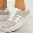 Szare sneakersy damskie Jezzi News 9089