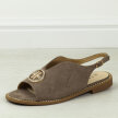 Taupe płaskie sandały damskie S.Barski 059