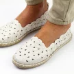 Białe espadryle damskie, baleriny POTOCKI 16008