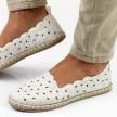 Białe espadryle damskie, baleriny POTOCKI 16008