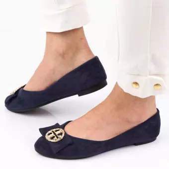 Granatowe baleriny damskie Potocki 23004