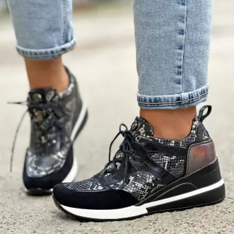 Sneakersy damskie Vinceza 10670 Czarny Mix