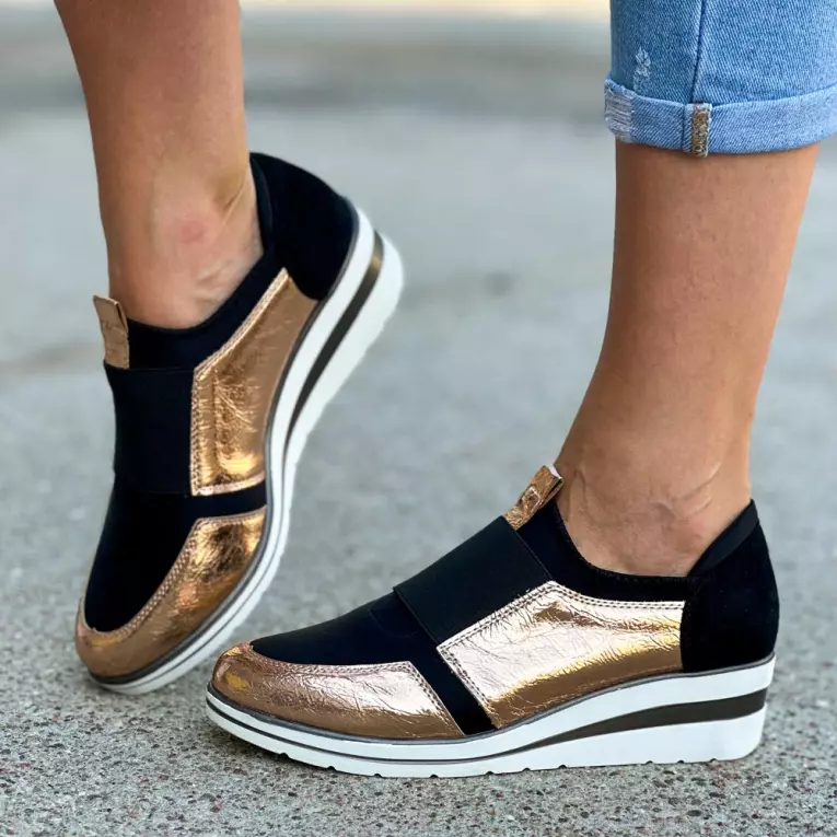 Czarne sneakersy damskie JEZZI 1738-16 GL