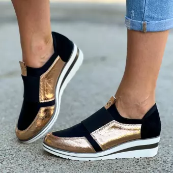 Czarne sneakersy damskie Jezzi 1738-16 Gl
