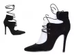 Czarne botki damskie Vices na szpilce 11036-1a