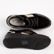 Czarne skórzane sneakersy damskie na koturnie S.BARSKI 22477