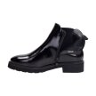 Czarne botki damskie SERGIO LEONE BT560 LAKIER