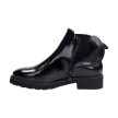 Czarne botki damskie SERGIO LEONE BT560 LAKIER