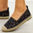 Czarne espadryle damskie, półbuty Potocki 16348