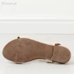Beżowe płaskie sandały damskie S.Barski Ss27-79