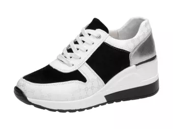 Czarne sneakersy damskie S.Barski 97687