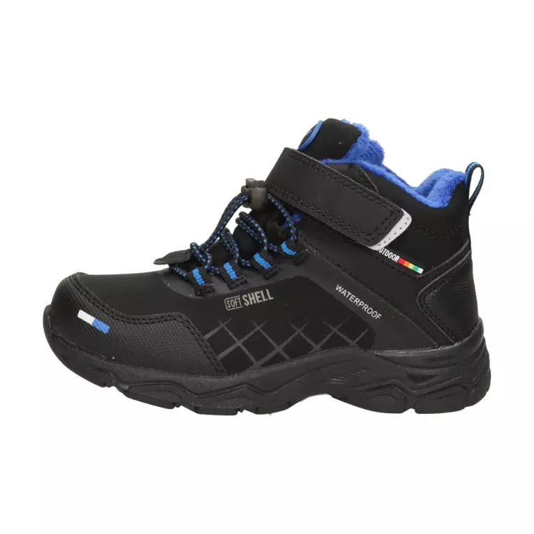 Czarne śniegowce dziecięce dla chłopca z membraną AMERICAN CLUB SOFTSHELL HL28/22 BK/RY