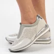 Szare sneakersy damskie, półbuty M.DASZYŃSKI 2169-3