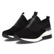 Czarne sneakersy damskie FILIPPO DP1689/21 SKÓRA